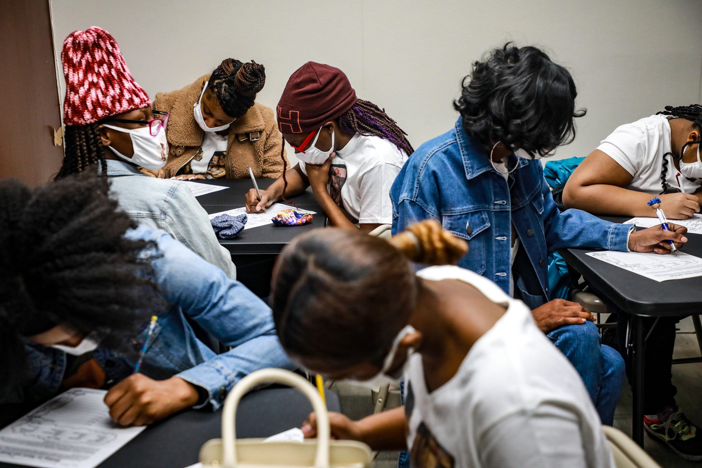 Tyra Moore founded A Girl Like Me, Inc. non-profit to serve young girls and help them navigate growing up with loss, stress and puberty. A Girl Like Me, Inc. also provides resources like food, baby items and Saturday mentorship programs, like the one pictured. "We're like big sisters to them," says Moore, "if they don't have anyone to talk to, they can always talk to us about anything that may be going on in their life."