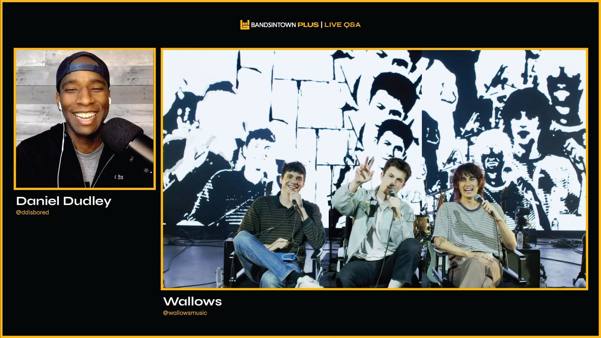 The band Wallows interviewed after a live streamed show by Bandsintown Plus host Daniel Dudley on Feb. 19, 2021.