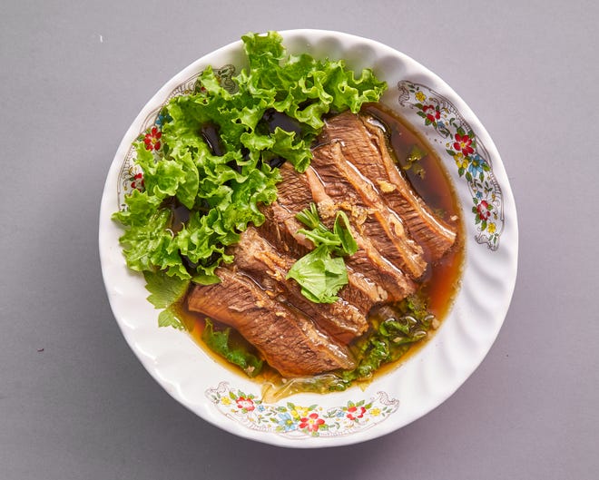 Thai beef noodle soup from Ten Suns, a legendary family shop located in Bangkok Old Town.