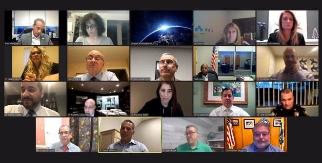 Screenshot of the Wayne Township Council virtual meeting on April 7th.
