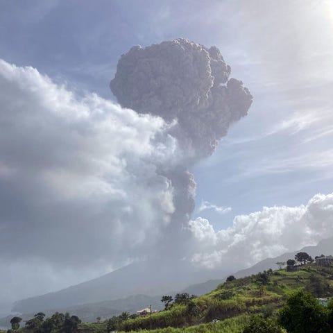 The volcano known as La Soufriere erupted Friday f
