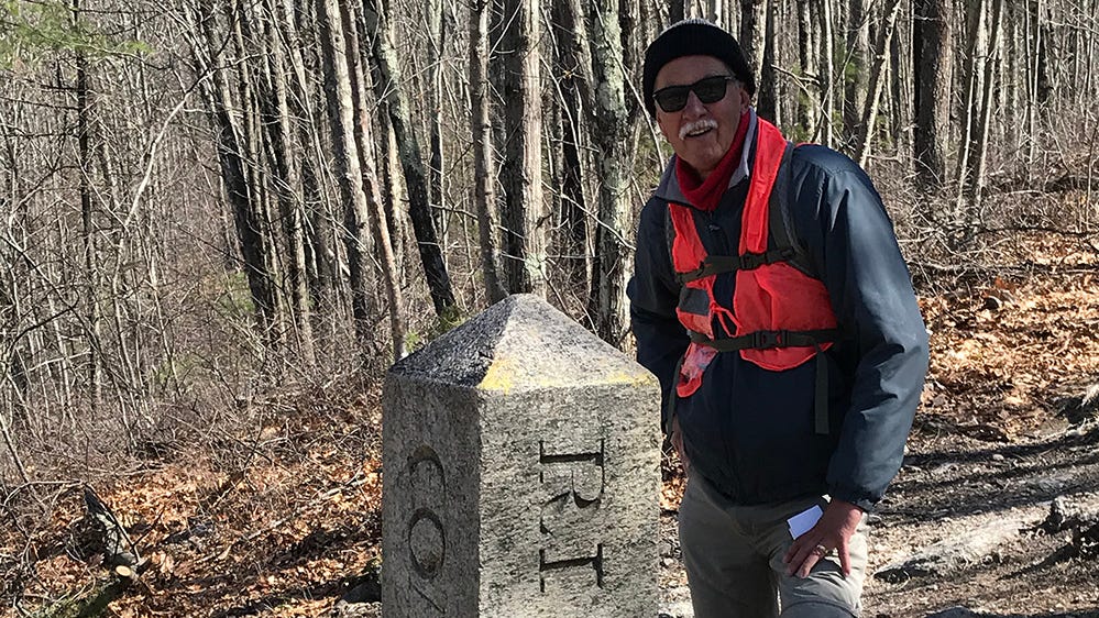Walking RI: John Kostrzewa searches for Tri-State Marker in Buck Hill