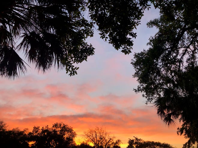 Sunset as seen from the Fullerwood neighborhood.