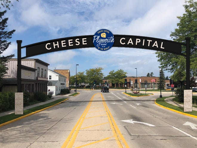 The new archway is planned for Eastern Avenue in Plymouth just before the intersection with Mill Street honoring the city's place as the Cheese Capital of the World.