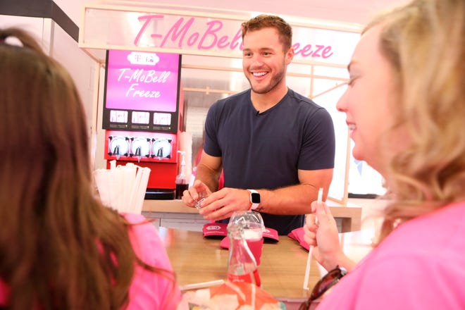 IMAGE DISTRIBUTED FOR T-MOBILE - Colton Underwood attends T-MoBell â€“ the epic wireless + taco experience from T-Mobile and Taco Bell â€“ on opening day in Chicago on Tuesday, July 23, 2019. (Photo by Jean-Marc Giboux/Invision for T-Mobile/AP Images)