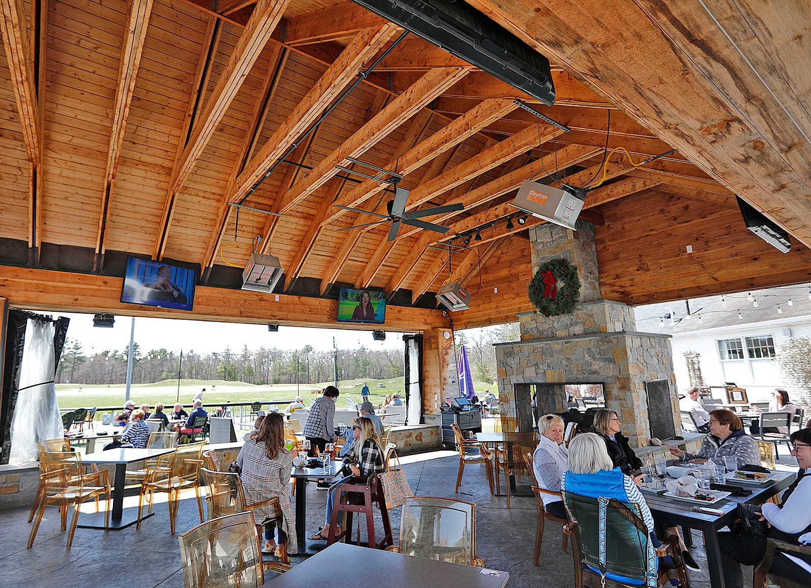 Let's Eat Dine, drink on the patio at the Range in Hingham
