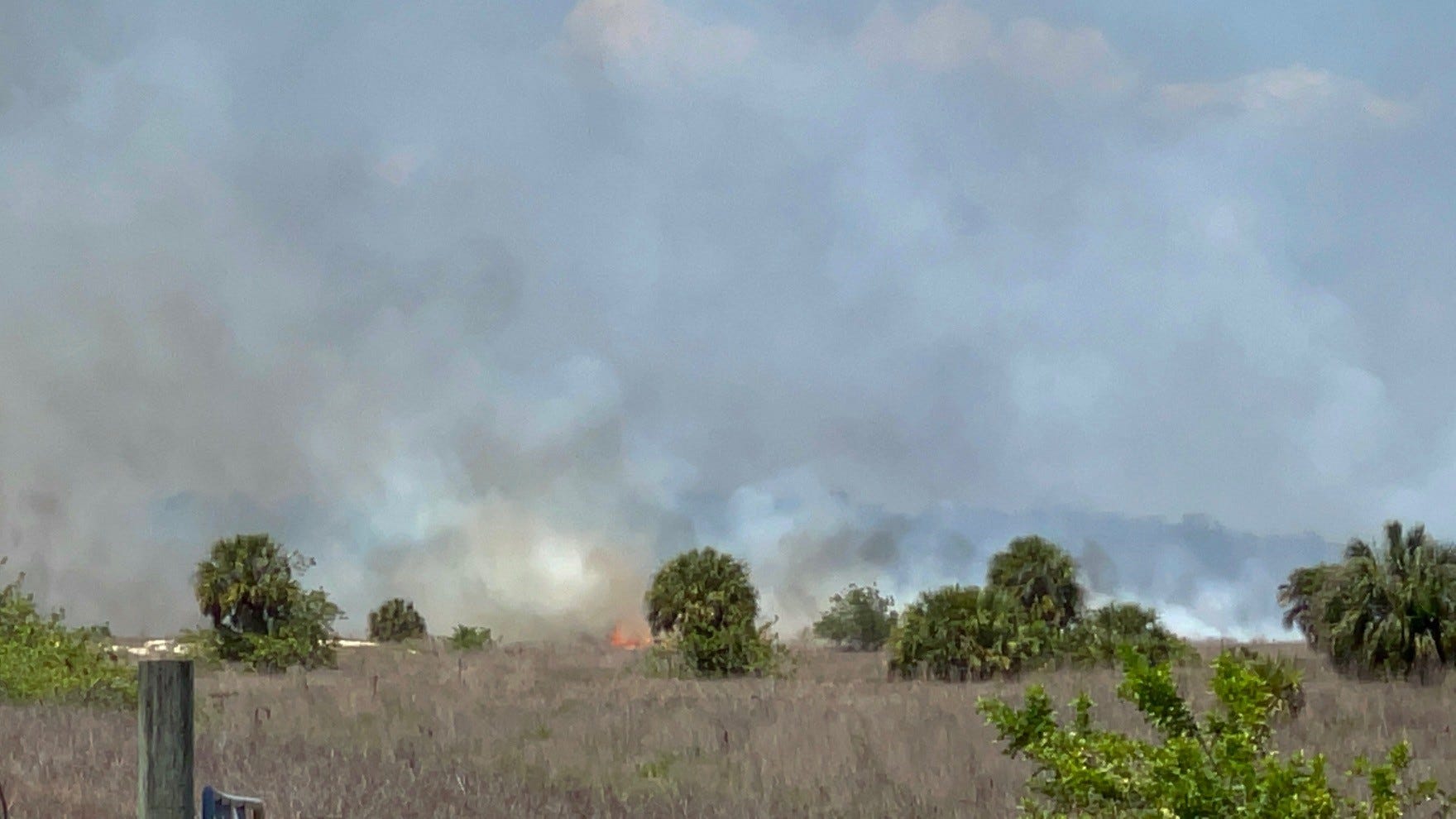 Multiple Lee County fire departments contain 35-acre brush fire off Corkscrew Road 2