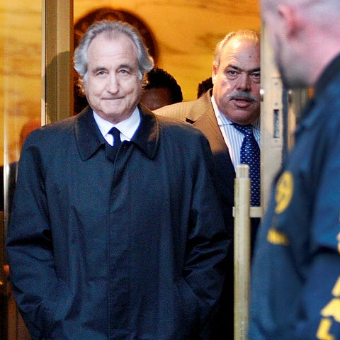 Bernard Madoff leaves U.S. District Court in Manha
