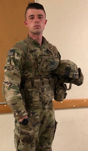 Cadet Parker Minotti, class of 2021, squad leader Company D-3, of Langhorne, was selected to serve as a team captain for the 52nd historic Sandhurst Military Skills Competition held April 16 and 17 at the U.S. Military Academy at West Point.