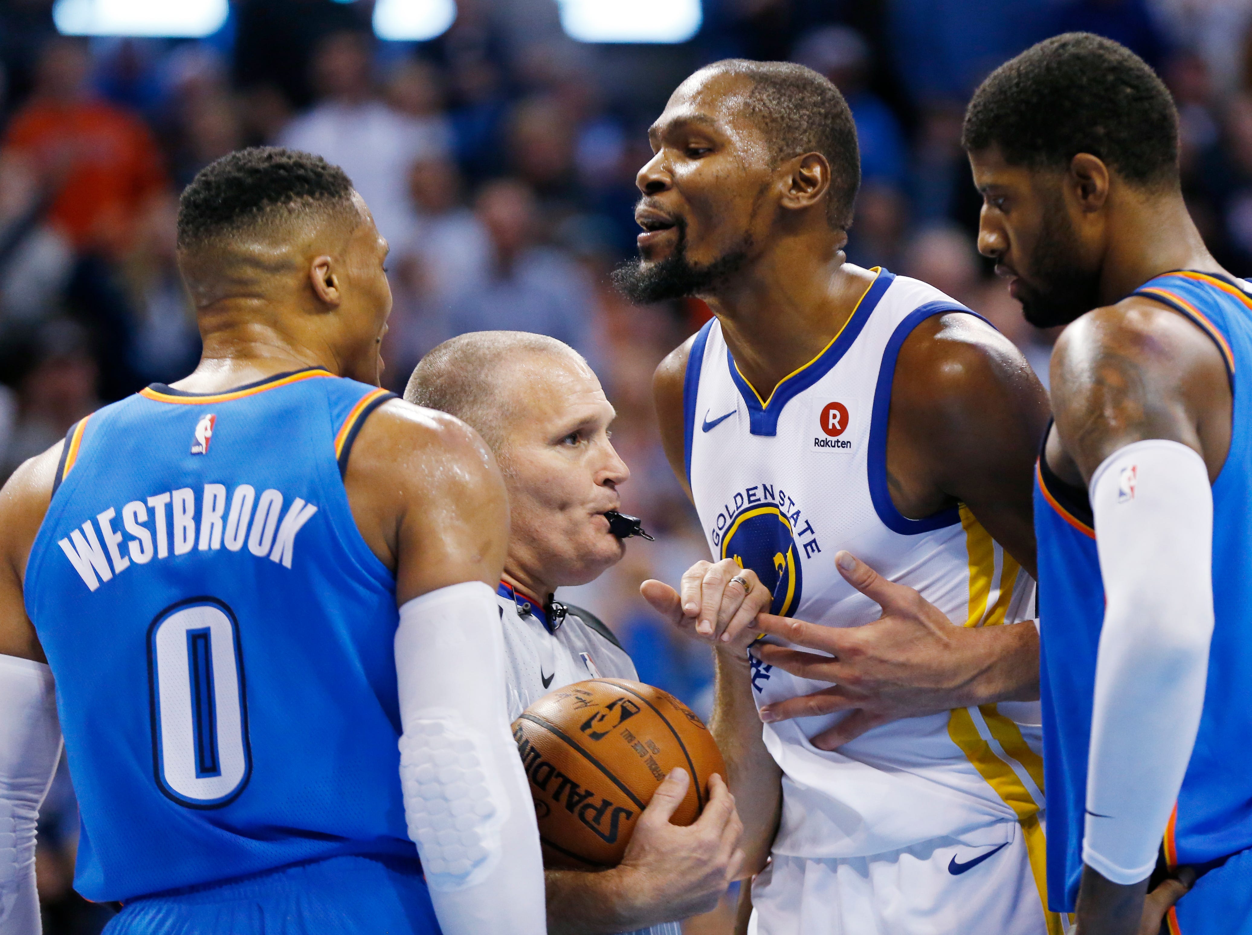 Durant, Westbrook set to face each other for first time in postseason