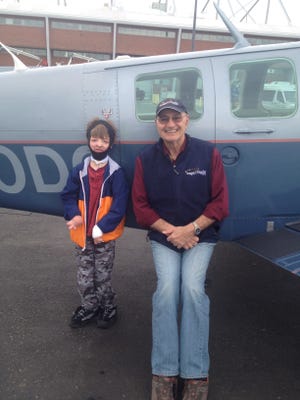 Jacobs and his young passenger.