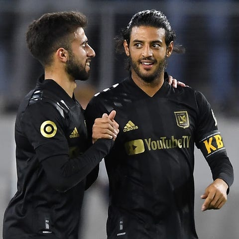 Carlos Vela (right) and Diego Rossi (left) have wo