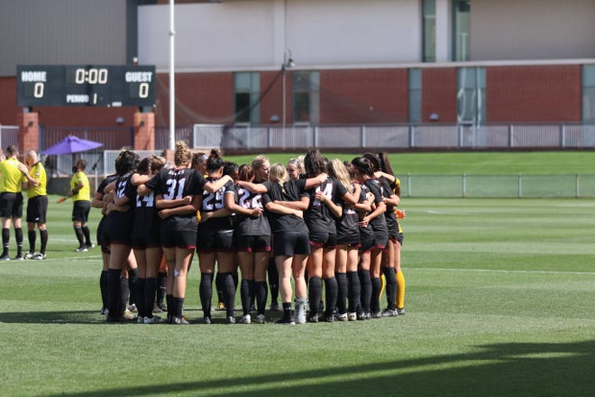 The New Mexico State women's soccer team fell on penalty kicks in the WAC semifinals.
