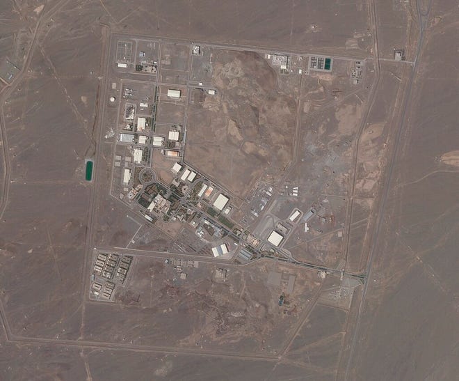Planet Labs Inc. says this satellite photo shows Iran's Natanz nuclear facility in April 2021.