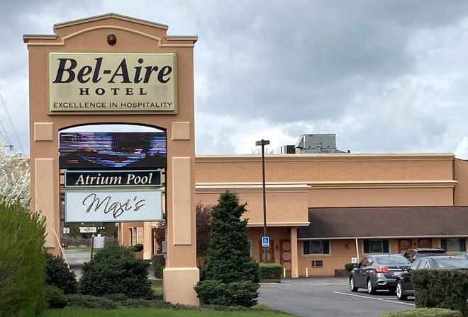 The Bel-Aire Hotel, 2800 W. Eighth St., in Millcreek Township, is shown on Apri 15, 2021, nine days after an Erie County judge approved the appointment of a receiver to operate the financially troubled business.