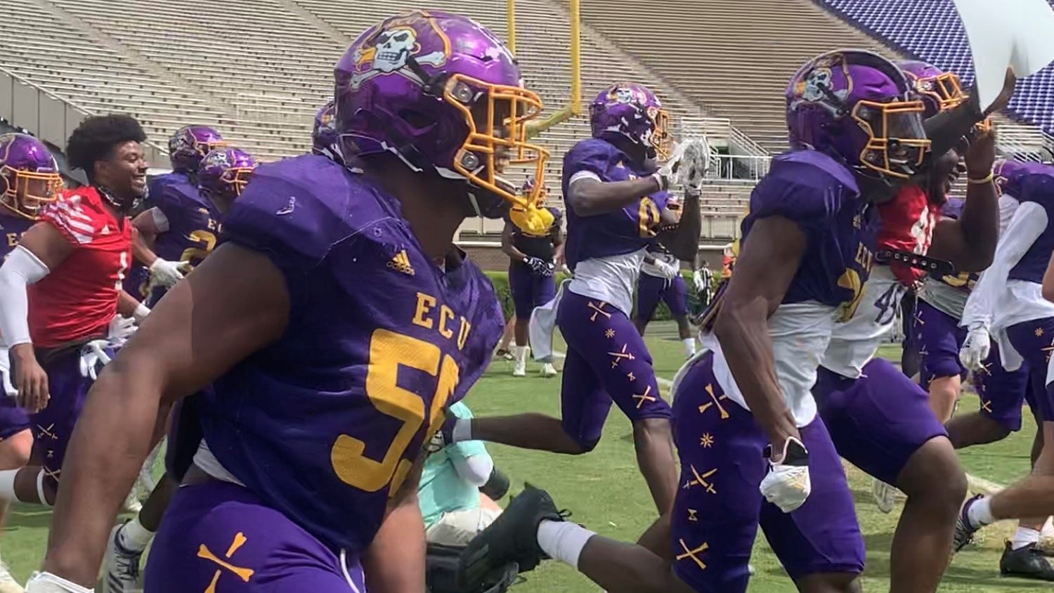 East Carolina football holds first spring scrimmage