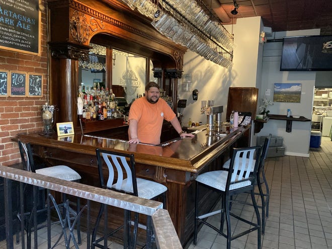 Pelham McClellan, manager at the Market Street Brewing Co., and staff prepared for a successful April 13, reopening after closing in mid-November 2020 due to the rising number of COVID-19 cases.