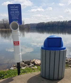 Recycling bins for used fishing line will be set up at MWCD lakes.