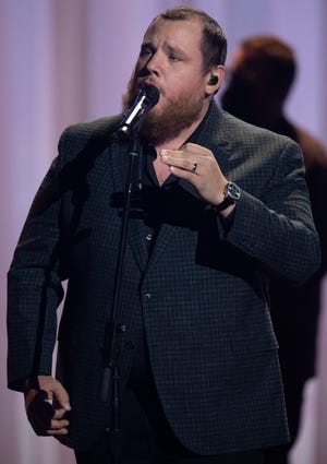 Luke Combs performs “Forever After All” during the 56th Academy of Country Music Awards at the Grand Ole Opry Friday, April 16, 2021 in Nashville, Tenn. 
