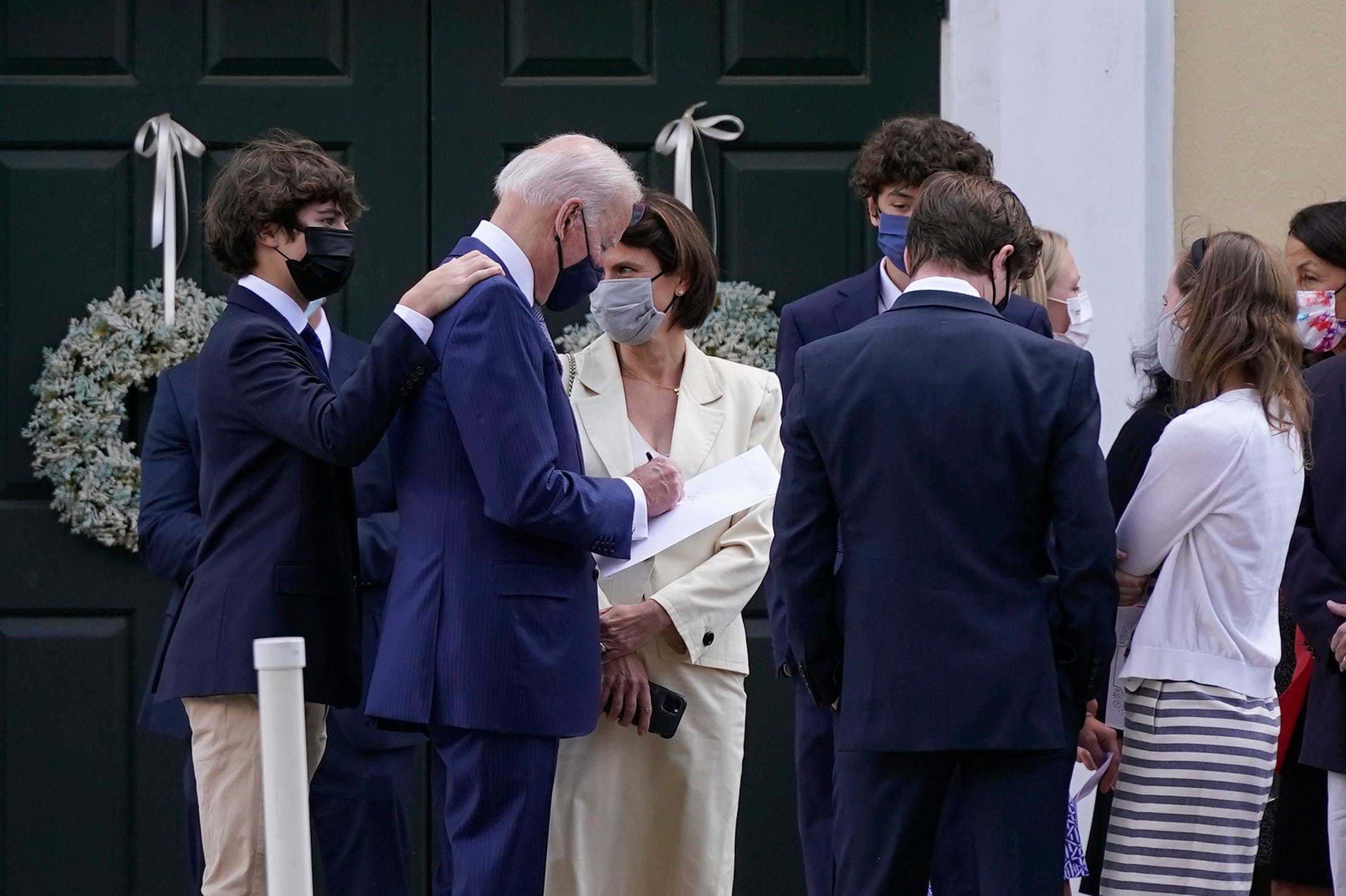 Joe Biden Attends Grandson S Confirmation While Home In Delaware