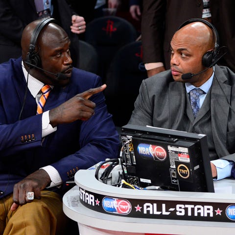 Shaquille O'Neal and Charles Barkley, seen here in