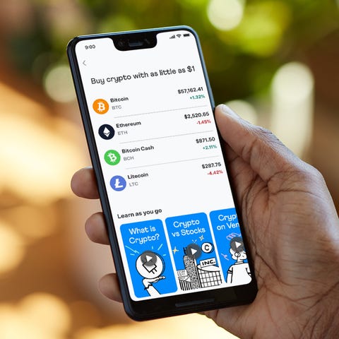 An image of the crypto feature on Venmo.