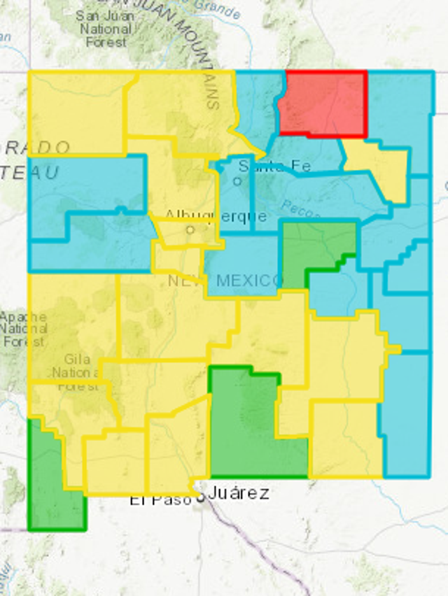 New Mexico Covid 19 Map Update Dona Ana County Remains Yellow