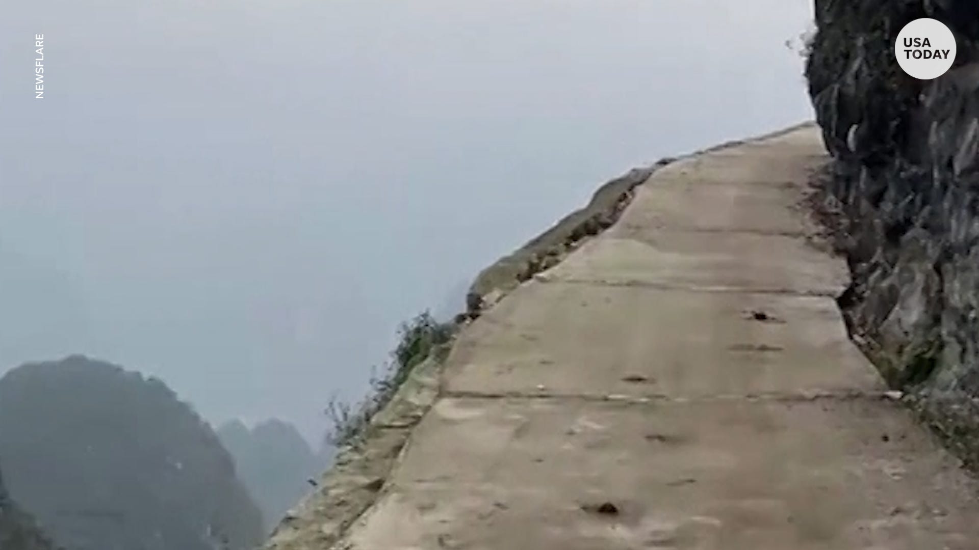 Are you brave enough to drive along this terrifyingly dangerous road?