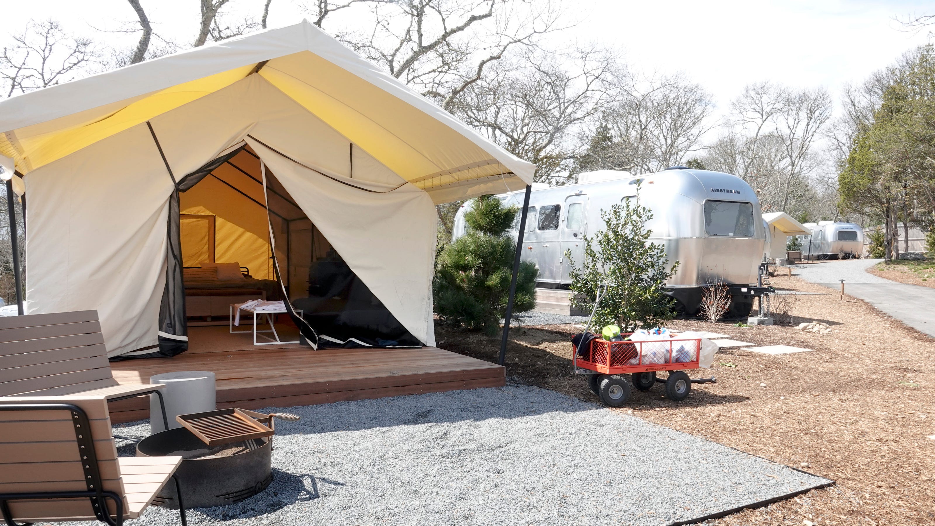 Cape Cod glamping, new luxury camping experience at Falmouth AutoCamp