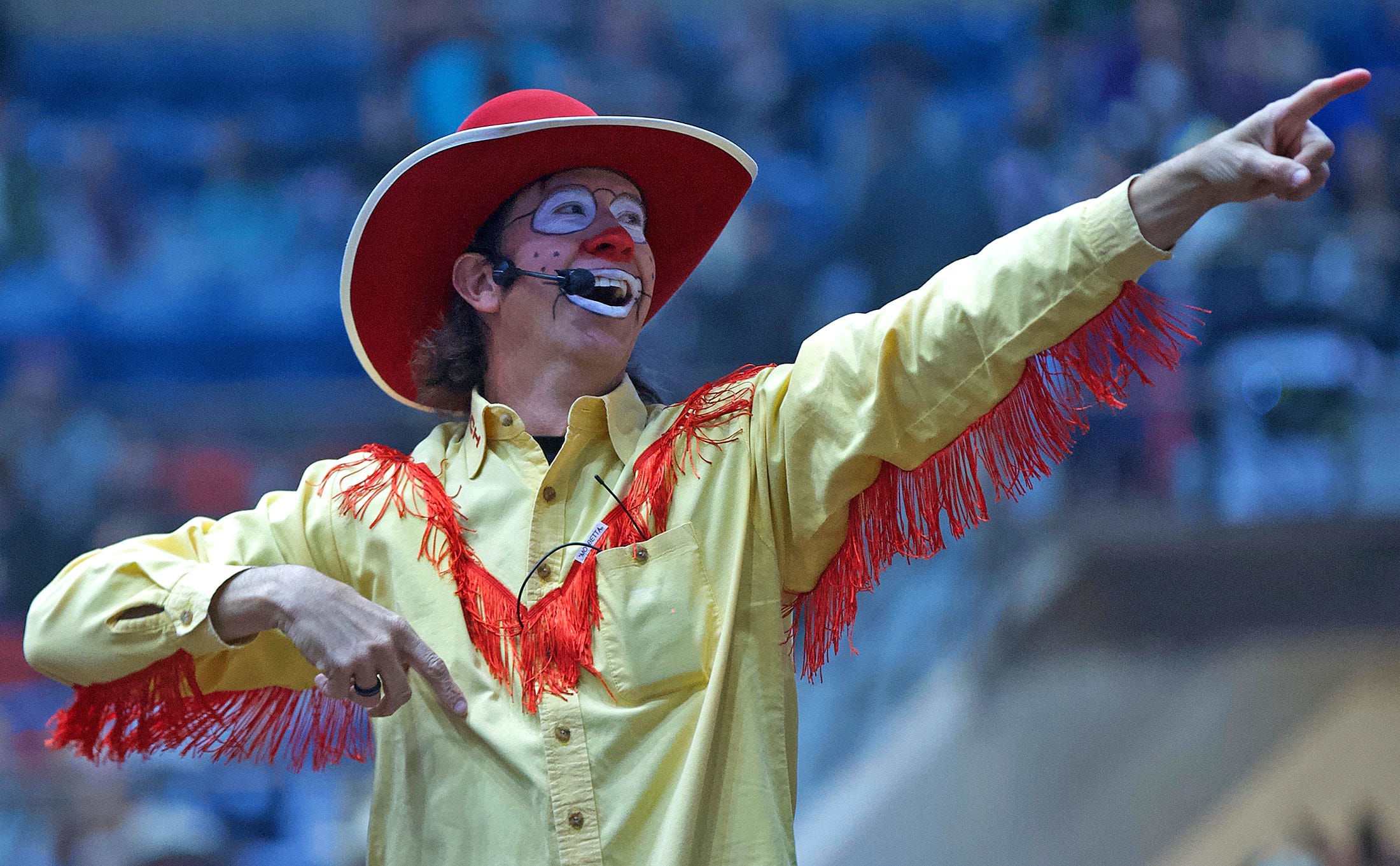 San Angelo Rodeo: Barrelman John Harrison protects riders, entertains