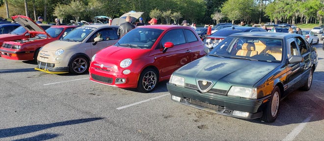 Alfa Romeo and Fiats at a recent Caffeine and Gasoline at the Orange Park mall.