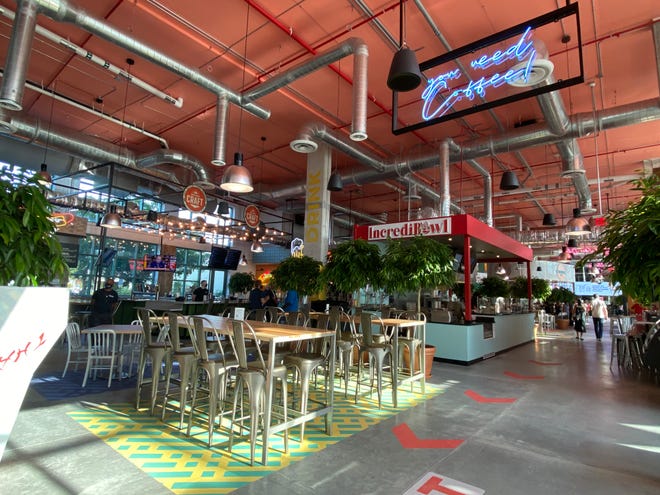 Interior of the Delray Beach Market, which opened on Saturday, April 24, 2021.