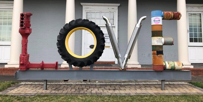 The LOVE sign located at the Keystone Truck and Tractor Museum in Colonial Heights, Va.