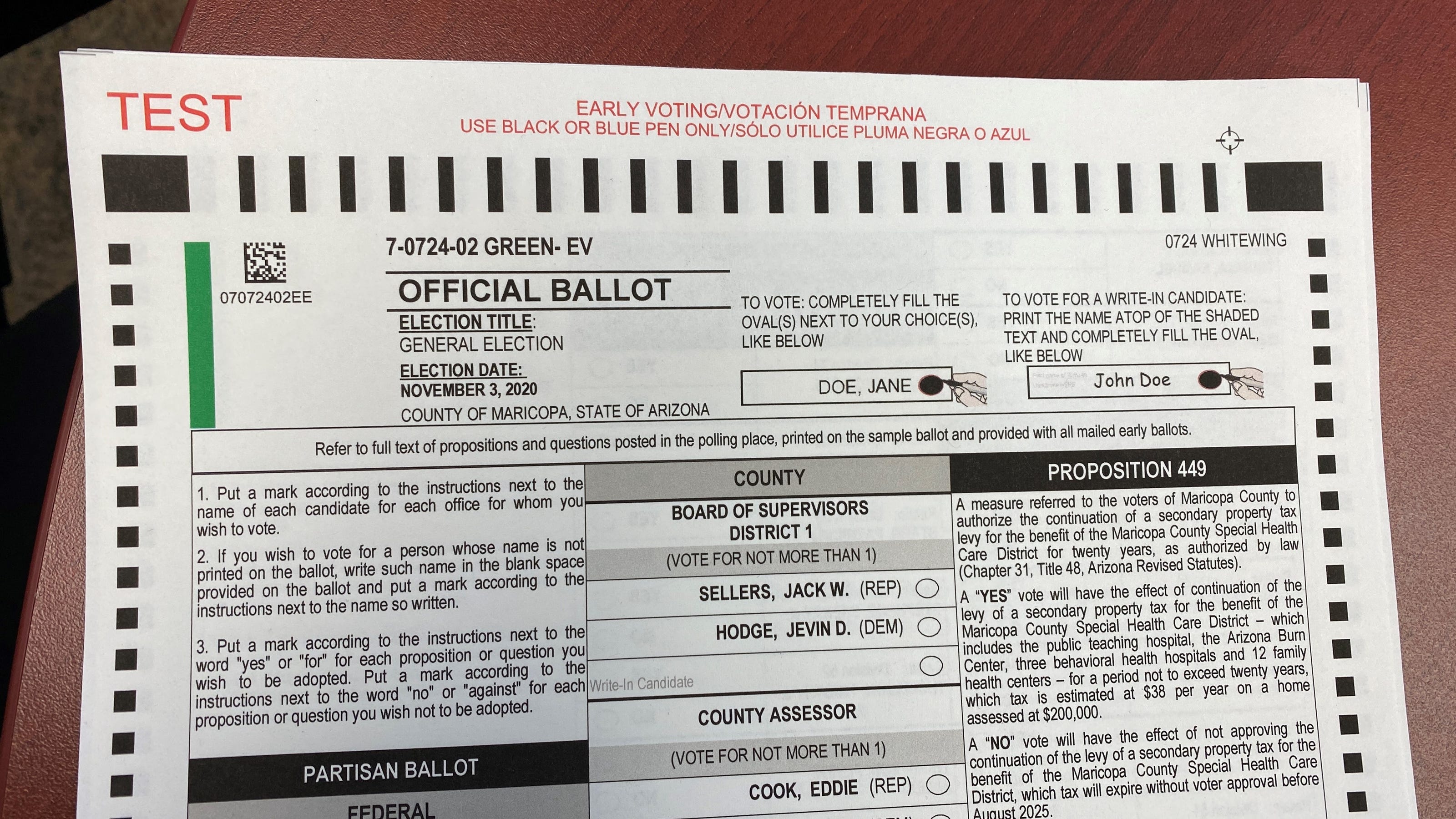 Why Arizona election law is specific on ink color used on ballots