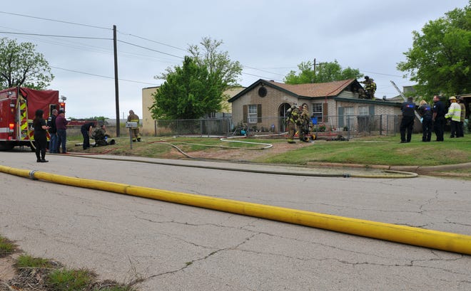 Wichita Falls firefighters worked the scene of a house fire Friday afternoon.