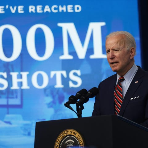 President Joe Biden speaks from the Eisenhower Exe