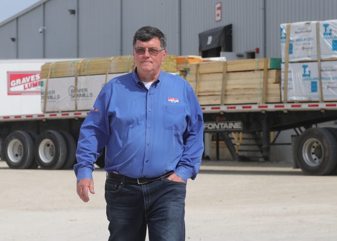 Graves Lumber President Ed Belair says a variety of factors are contributing to a lumber shortage and rising costs of building materials.