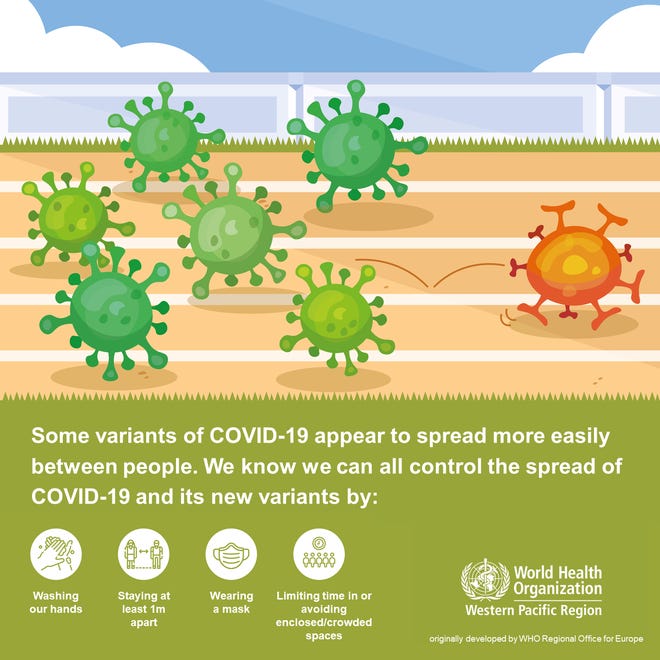 The variants of the COVID-19 virus are believed to be able to spread more easily than the original strain of the virus.