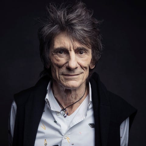 Ronnie Wood of the Rolling Stones poses for a port