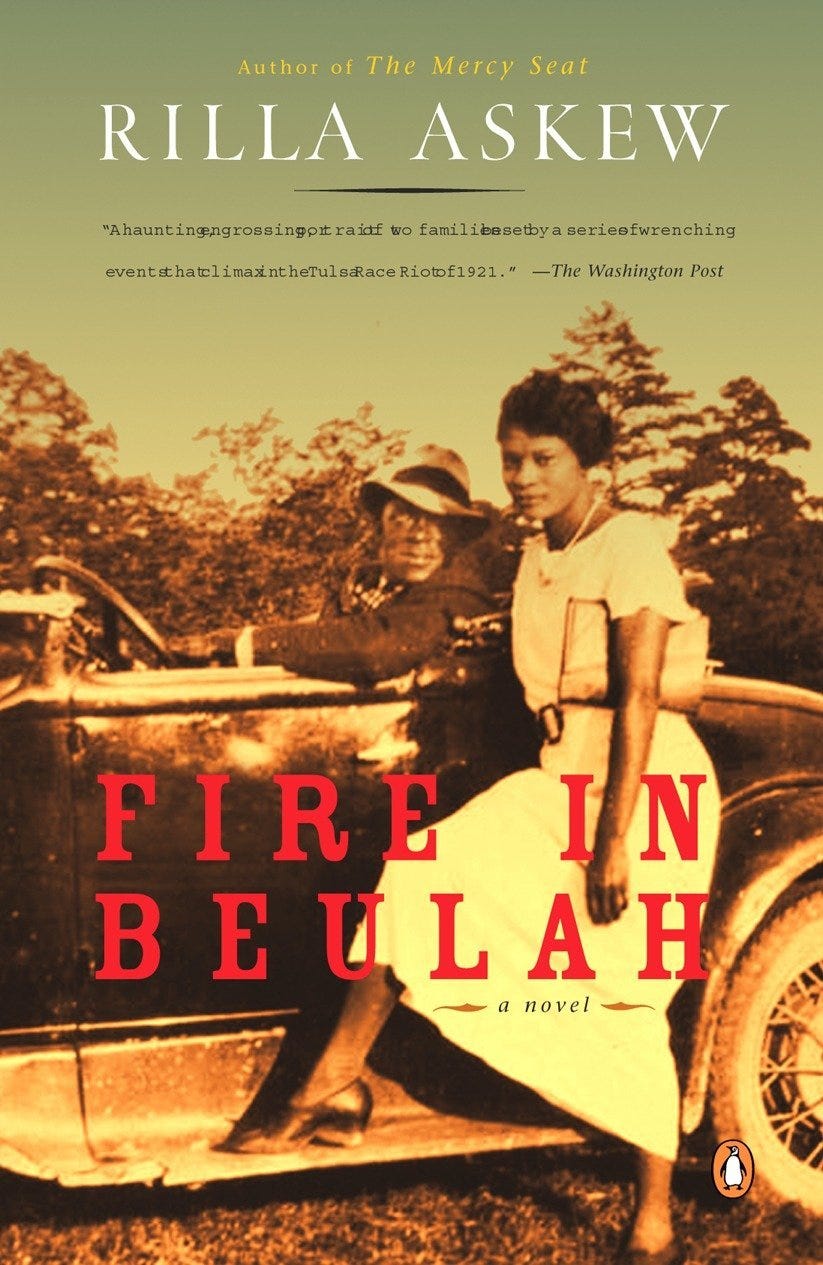 Oklahoma author Rilla Askew received the American Book Award for her 2001 novel "Fire in Beulah," which unfolds the intertwined story of two families - one Black, one white - in the early days of Oklahoma oil rush. Cover art provided