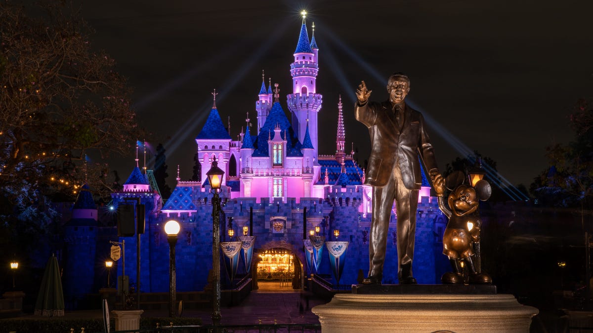 Sleeping Beauty Castle in the heart of Disneyland Park in Anaheim, California, reawakens during a special live streamed moment welcoming cast members back to the Disneyland Resort, April 26, 2021. Disneyland Resort theme parks will reopen to guests Friday, April 30, 2021.