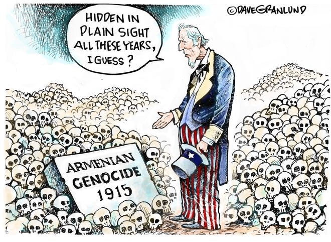 Dave Granlund cartoon on recognition of Armenian genocide