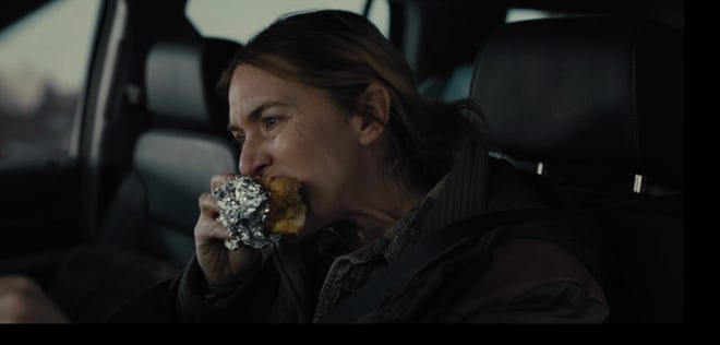 Kristen Jackson Bowen took a screenshot of actress Kate Winslet biting into her vegan "cheesesteak" on the HBO series "Mare of Easttown." Bowen owned a Delaware vegan restaurant in Wilmington.