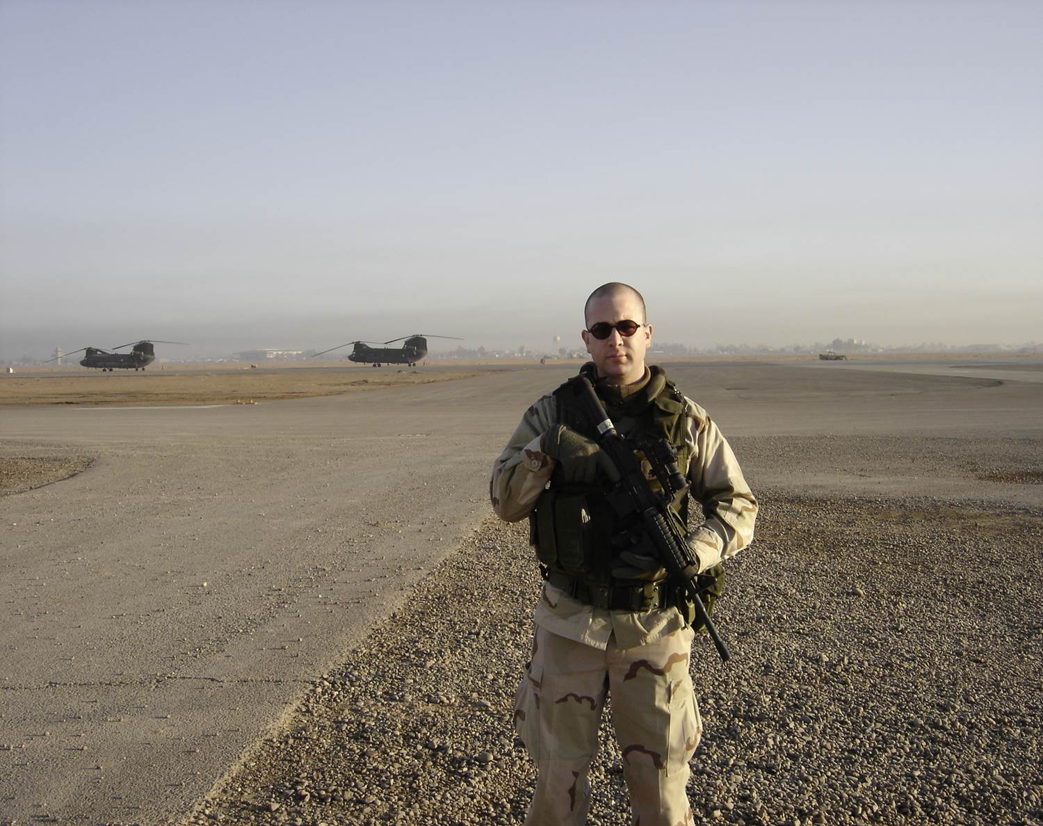 Brian Castner in Camp Victory, Baghdad, in January 2005.