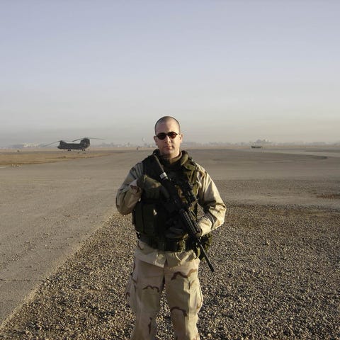 Brian Castner in Camp Victory, Baghdad, in January