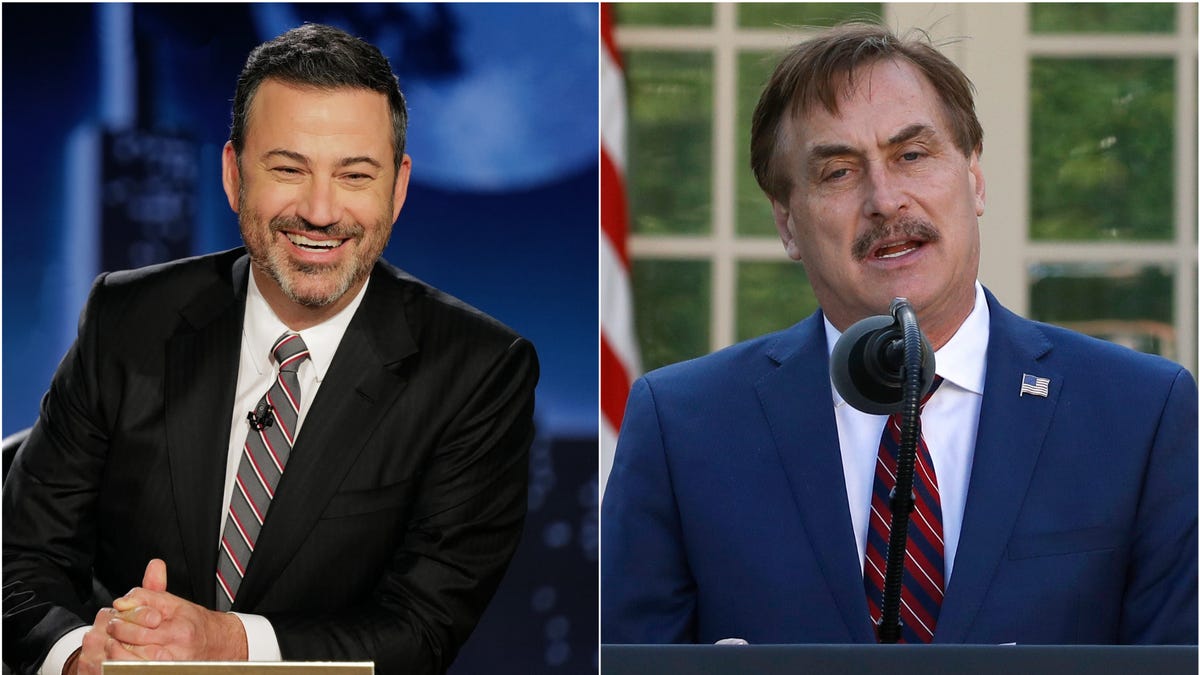 Jimmy Kimmel hosted MyPillow CEO Mike Lindell on "Jimmy Kimmel Live!" on April 28, 2021.
