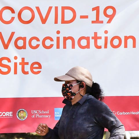 COVID-19 vaccination site on April 27, 2021, in Lo
