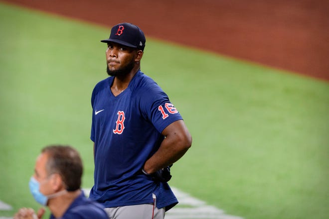 The Red Sox's Franchy Cordero, who has one hit and 16 strikeouts in his last 27 plate appearances, made his first start in six days on Friday night against the Texas Rangers.