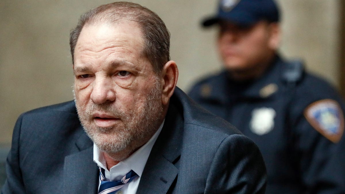 Harvey Weinstein departs a Manhattan courthouse during his sex-crimes trial in New York, Feb. 5, 2020.