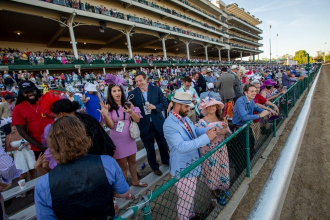 Derby fans were stranded after the 147th annual Kentucky Derby in Louisville, Kentucky on Saturday, May 1, 2021.